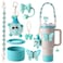 JINHCHIF Stanley Cup Accessories Set I Water Bottle Handle Strap Silicone Cup Boot Butterfly Sticker Keychain Charms Handle CharmsBow Straw Topper Accessories for Stanley Cup 40oz30oz