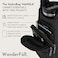 WanderFull Original HydroBag HANDLE Zipper for Handle 40 oz Water Bottle Holder wStrap Mothers Day Gift Crossbody Carrier Bag wPhone Pocket Black Matte wVegan Leather Trimmed Strap