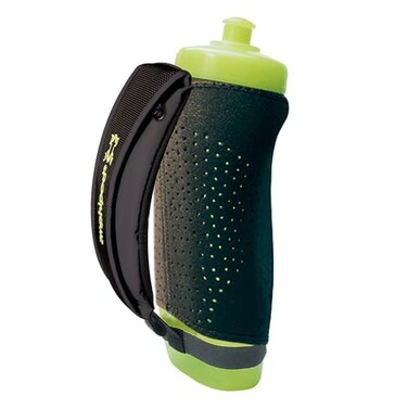 Amphipod Hydraform Handheld ThermalLite Water Bottle BPAFree Insulated Sleeve Storage Pocket for Running Walking 20 oz Black