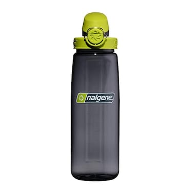 Nalgene Sustain Tritan BPAFree On The Fly Water Bottle Made with Material Derived from 50 Plastic Waste Using ISCC Mass Balance 24 OZ Charcoal with Lime 24oz