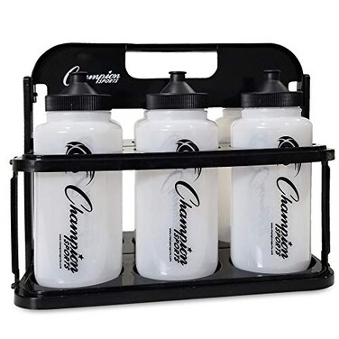 Champion Sports Plastic Water Bottle Set Quart Black