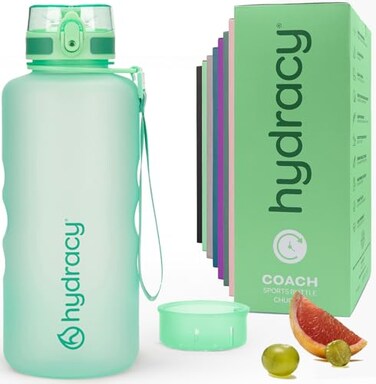 Hydracy 2L Large Water Bottle 100 BPA Free Tritan Plastic Leakproof Zero Condensation Motivational Timeline Safe NonToxic Durable Smart Design