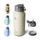 BOTTLE BOTTLE 32 oz Insulated Water Bottle Stainless Steel Sport Water Bottle with Straw Dualuse Lid Design for Gym with Pill Box gray