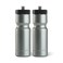50 Strong Sports Water Bottles 2Pack Reusable 22 oz BPAFree Plastic Bottles with Pull Top Cap Top Rack Dishwasher Safe Fits Most Bike Cages Brand Silver