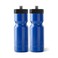 50 Strong Sports Water Bottles 2Pack Reusable 22 oz BPAFree Plastic Bottles with Pull Top Cap Made in USA Top Rack Dishwasher Safe Fits Most Bike Cages Brand Blue