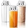 Remerry 3 Pcs 34oz Milk Carton Water Bottle Square Plastic Coffee Portable Reusable Milk Carton Cup Leakproof Juice BottleClear