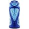 ZULU Torque 16oz Plastic Kids Water Bottle with Silicone Sleeve and LeakProof Locking Flip Lid Soft Touch Carry Loop for School Backpack Lunchbox BPAFree Dishwasher Safe Mojo Blue