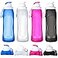 Zopeal 4 Pieces Collapsible Water Bottles Roll up Folding Silicone Foldable Leak Proof Water Bottles for Sports Traveling Riding Camping Hiking Backpack