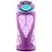 ZULU Torque 16oz Plastic Kids Water Bottle with Silicone Sleeve and LeakProof Locking Flip Lid Soft Touch Carry Loop for School Backpack Lunchbox BPAFree Dishwasher Safe Purple