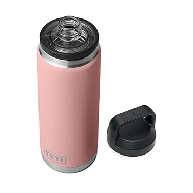 YETI Rambler 26 oz Bottle Leakproof Vacuum Insulated Stainless Steel with Chug Cap Sandstone Pink