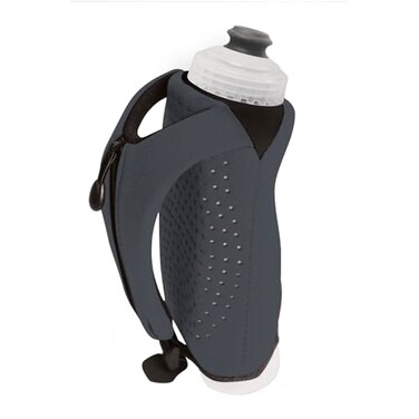 Amphipod Hydraform ErgoLite Handheld Water Bottle BPAFree Minimalist Insulated Hydration for UltraRunning Walking Charcoal 105 oz