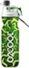 O2COOL Mist N Sip Misting Water Bottle 2in1 Mist And Sip Function With No Leak Pull Top Spout Reusable Sports Water Bottle 20 oz Crackle Green