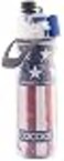 O2COOL Mist N Sip Misting Water Bottle 2in1 Mist And Sip Function With No Leak Pull Top Spout Reusable Sports Water Bottle 20 oz Patriot