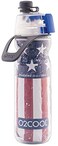 O2COOL Mist N Sip Misting Water Bottle 2in1 Mist And Sip Function With No Leak Pull Top Spout Reusable Sports Water Bottle 20 oz Patriot