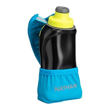 Nathan Running Handheld Water Bottle Adjustable NoGrip Quick Squeeze Lite Hand Strap Reflective Hydration