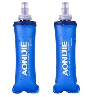 TRIWONDER TPU Soft Folding Water Bottles BPAFree Collapsible Flask for Hydration Pack Ideal for Running Hiking Cycling Climbing 250ml845oz Pack of 2