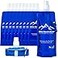 Elite Tech Gear Elite Screens Collapsible Water Bottles 10Pack 169 oz Blue Foldable Reusable Water Bottle with Carabiner Strap for Hiking Camping Cycling Long Flight MustHaves Theme Park Essentials