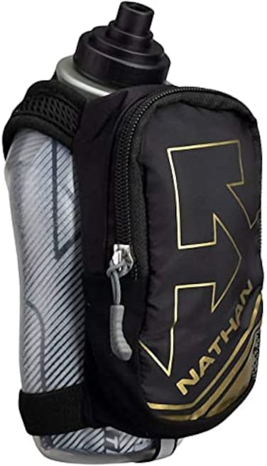 Nathan SpeedDraw Plus Insulated Handheld Water Bottle GripFree Running Flask for Runners Hiking and Sports