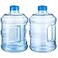 Bokon Empty 2 Pieces 1 Gallon water jugs Round Plastic Water Bottle with Handle Screw Cap Reusable Large Capacity Bottle for Camping Outdoor Travel Gym Use