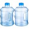 Bokon Empty 2 Pieces 1 Gallon water jugs Round Plastic Water Bottle with Handle Screw Cap Reusable Large Capacity Bottle for Camping Outdoor Travel Gym Use