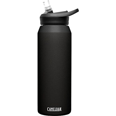 CamelBak Eddy Insulated Stainless Steel Water Bottle with Bite Valve Straw LongLasting Cold Hydration for Everyday Performance 32oz Black