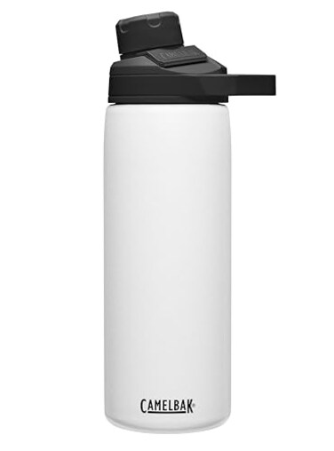 CamelBak Chute Mag Vacuum Insulated Stainless Steel Water Bottle Magnetic LeakResistant Cap for Everyday Hydration 20oz White