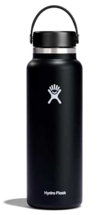 Hydro Flask Water Bottle Insulated Stainless Steel Wide Mouth Flex Lid Non Spill Leakproof and Refillable in 40 Oz