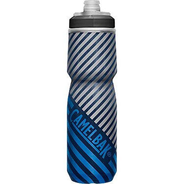 CamelBak Podium Chill Insulated Bike Squeeze Water Bottle Cold Retention for Cycling 24oz Navy Stripe
