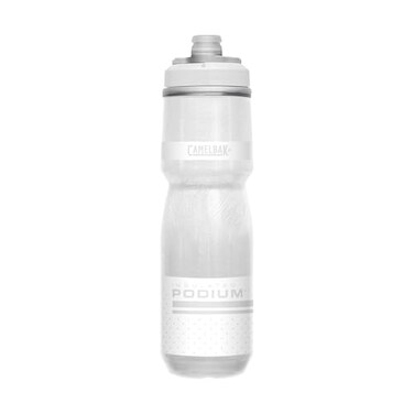 CamelBak Podium Chill Insulated Bike Squeeze Water Bottle Cold Retention for Cycling 24oz Reflective Ghost