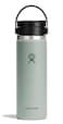 Hydro Flask Water Bottle Insulated Stainless Steel Wide Mouth Flex Sip Lid Non Spill Leakproof and Refillable in 20 Oz Agave