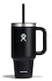 Hydro Flask Travel Tumbler with Handle Lid and Straw Insulated Stainless Steel in 32 Oz Black