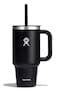 Hydro Flask Travel Tumbler with Handle Lid and Straw Insulated Stainless Steel in 32 Oz Black