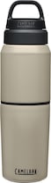 CamelBak Products MultiBev Water Bottle Travel Cup Vacuum Insulated Stainless Steel Dune 17oz bottle 12oz cup