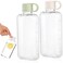 ZEAYEA 2 Pack Portable Flat Water Bottles 17 oz BPA Free Slim Drinking Bottle Plastic Travel Water Bottles for Gym Camping Office Travel