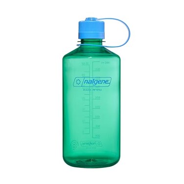 Nalgene 32 oz Narrow Mouth Water Bottle BPAFree Durable Leak Proof Lightweight Bottle for Hiking Gym Travel Pastel Green