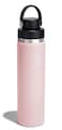 Hydro Flask Water Bottle Insulated Stainless Steel Wide Mouth Flex Chug Lid Non Spill Leakproof in 24 Oz Trillium Pink
