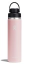 Hydro Flask Water Bottle Insulated Stainless Steel Wide Mouth Flex Chug Lid Non Spill Leakproof in 24 Oz Trillium Pink