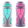 ZULU Torque 2 Pack 16oz Plastic Kids Water Bottle with Silicone Sleeve and LeakProof Locking Flip Lid Soft Touch Carry Loop for School Backpack Lunchbox BPAFree Dishwasher Safe Pink
