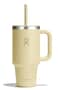 Hydro Flask Travel Tumbler with Handle Lid and Straw Insulated Stainless Steel in 32 Oz Starlight