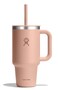 Hydro Flask Travel Tumbler with Handle Lid and Straw Insulated Stainless Steel in 32 Oz Seacliff