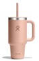 Hydro Flask Travel Tumbler with Handle Lid and Straw Insulated Stainless Steel in 32 Oz Seacliff