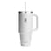 Hydro Flask Travel Tumbler with Handle Lid and Straw Insulated Stainless Steel in 40 Oz White