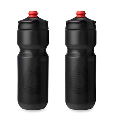HydraPak Polar Bottle Breakaway Surge Lightweight Bike Water Bottle 2Pack High Flow Cycling Sports Squeeze Bottle Charcoal 740ml 25oz