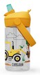 CamelBak Thrive Flip Straw Kids Water Bottle with Bite Valve Tritan Renew Design for School and Travel 14oz Tractors and Trees