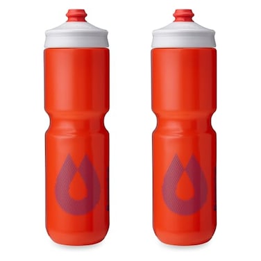 HydraPak Polar Bottle Breakaway Surge Lightweight Bike Water Bottle 2Pack High Flow Cycling Sports Squeeze Bottle Orange 880ml 30oz