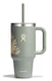 Hydro Flask 32 Oz Travel Tumbler with Handle Lid and Straw Insulated Stainless Steel in 32 Oz Botanical Bliss Green