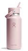 Hydro Flask Water Bottle Insulated Stainless Steel Wide Straw Lid Non Spill Leakproof in 32 Oz Trillium Pink