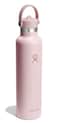 Hydro Flask Water Bottle Insulated Stainless Steel Straw Lid Non Spill Leakproof 24 Oz Trillium Pink