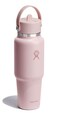Hydro Flask Travel Water Bottle Insulated Stainless Steel Wide Straw Lid Non Spill Leakproof in 32 Oz Trillium Pink