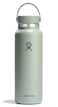 Hydro Flask Water Bottle Insulated Stainless Steel Wide Mouth Flex Lid Non Spill Leakproof and Refillable in 40 Oz Tonal Agave